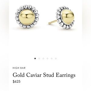 Sterling Silver and Gold Round Stud Earrings